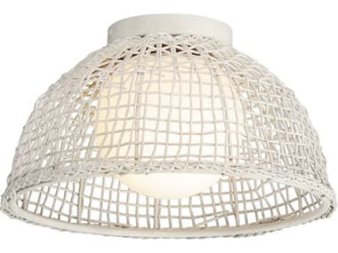 Maxim Lighting Cestino 1-Light Weathered White Dome Globe Semi Flush Mount MX22470WWT