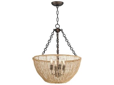 Maxim Lighting Cestino 4-Light Antique Bronze Pendant MX22473NAANB