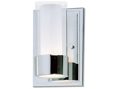 Maxim Lighting Silo 7" Tall 1-Light Polished Chrome Glass Wall Sconce MX23071CLFTPC