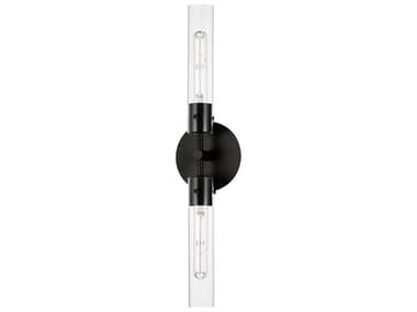 Maxim Lighting Equilibrium 25" Tall 2-Light Black Glass LED Wall Sconce MX26370CLBK