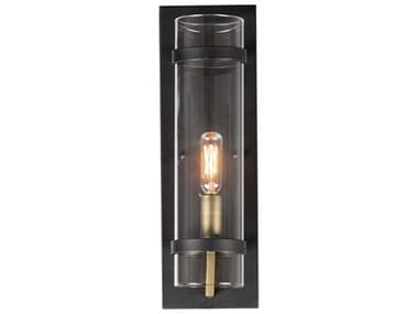Maxim Lighting Capitol 14" Tall 1-Light Black Antique Brass Glass Wall Sconce MX2640BKAB