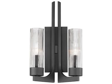 Maxim Lighting Delos 17" Tall 2-Light Anthracite Black Wall Sconce MX30311CRAR