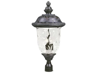 Maxim Lighting Carriage House DC & Water Glass 3 - Light 14'' Incandescent Outdoor Post Light MX3421WGOB
