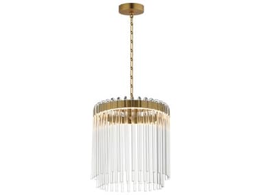 Maxim Lighting Jolie 1-Light Natural Aged Brass Cylinder Mini Pendant MX38421CLNAB