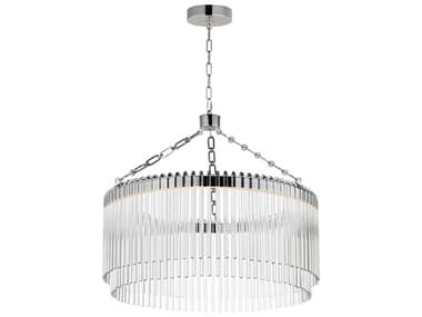 Maxim Lighting Jolie 1-Light Polished Nickel Drum Pendant MX38422CLPN