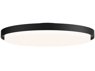 Maxim Lighting Float 1-Light Black Round Flush Mount MX57316BK