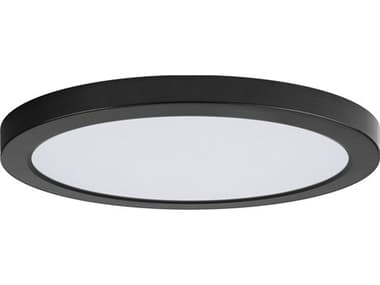 Maxim Lighting Chip 1-Light Black Round Flush Mount MX57696WTBK