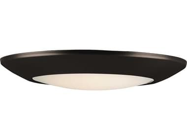 Maxim Lighting Diverse 1-Light Bronze Round Flush Mount MX57932WTBZ