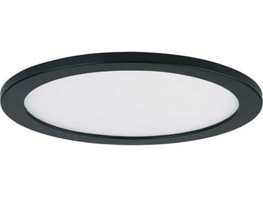 Maxim Lighting Wafer 1-Light Black Round Flush Mount MX58713WTBK