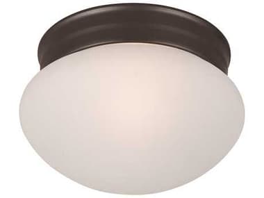 Maxim Lighting Essentials 7" 1-Light Oil Rubbed Bronze Glass Bowl Flush Mount MX5884FTOI