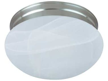 Maxim Lighting Essentials 7" 1-Light Satin Nickel Glass Bowl Flush Mount MX5884MRSN