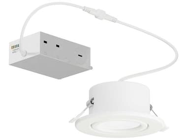 Maxim Lighting Slim Gimbal 1-Light White Round Recessed Light MX67755WTWT
