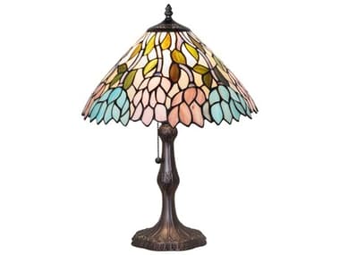 Meyda Wisteria Stained Glass Table Lamp MY108377