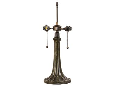 Meyda Leaf 2-Light Antique Brass Table Base MY119551