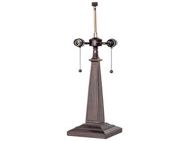 Meyda Mission 2-Light Mahogany Bronze Table Base MY138784