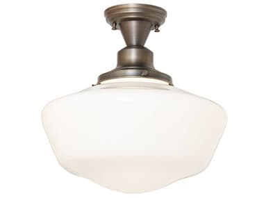 Meyda Revival 1-Light Brass Traditional Flush Mount MY158252