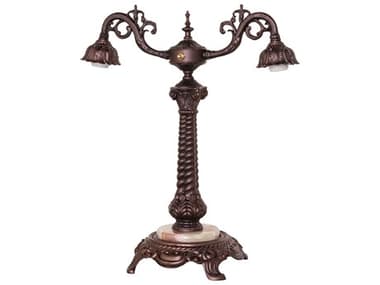 Meyda Rope Mahogany Bronze Table Lamp Base MY16843