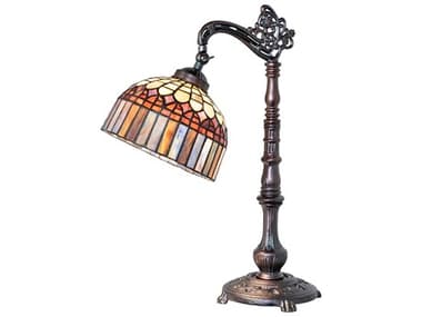 Meyda Tiffany Candice Mahogany Bronze Desk Lamp MY18694