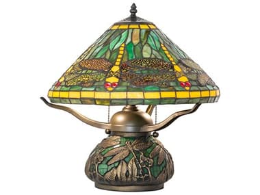Meyda Tiffany Dragonfly Mahogany Bronze Table Lamp MY215818