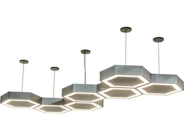 Meyda Steel LED Geometric Island Pendant MY233738