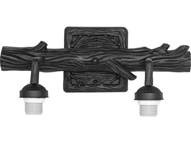 Meyda Branches 2-Light Solar Black Wall Sconce MY241805