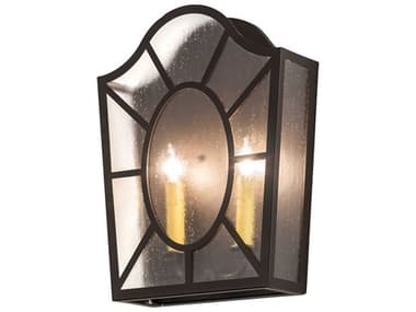 Meyda Austin 16" Tall 2-Light Oil Rubbed Bronze Clear Glass Wall Sconce MY243685