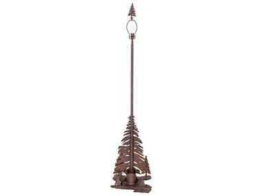 Meyda Lone Bear Hand Painted Rust Floor Lamp MY244684