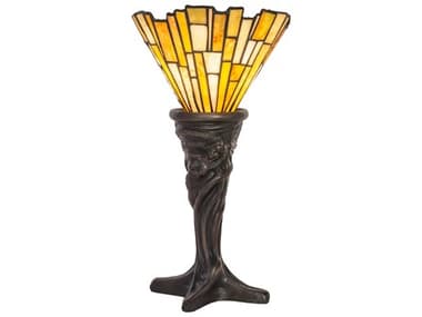 Meyda Delta Mahogany Bronze Glass Tiffany Table Lamp MY244880