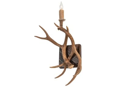 Meyda Antlers 20" Tall 1-Light Brown Wall Sconce MY247849