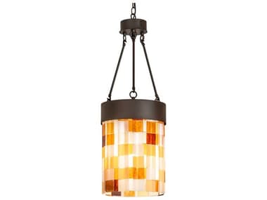 Meyda 60-Light Oil Rubbed Bronze White Glass Cylinder Pendant MY249600