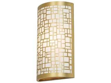 Meyda Cilindro 18" Tall 1-Light White Gold Wall Sconce MY252290