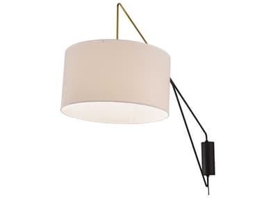 Meyda Cilindro 31" Tall 1-Light Brass Tint White LED Wall Sconce MY254719
