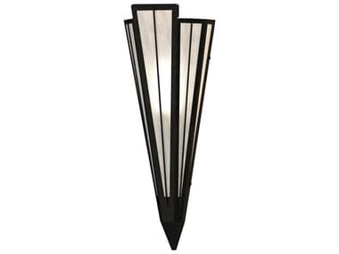 Meyda Brum 20" Tall 1-Light Black Glass Wall Sconce MY255638