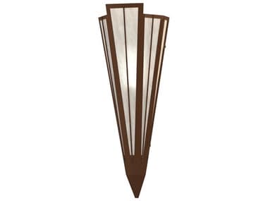 Meyda Brum 20" Tall 1-Light Sepia Brown Glass Wall Sconce MY255671