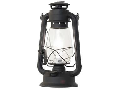 Meyda Miners Lantern Costello Black Clear Glass Table Lamp MY258288