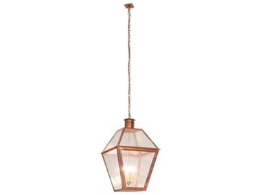 Meyda Falmouth 24" 4-Light Copper Natural Brass Glass LED Lantern Pendant MY258708
