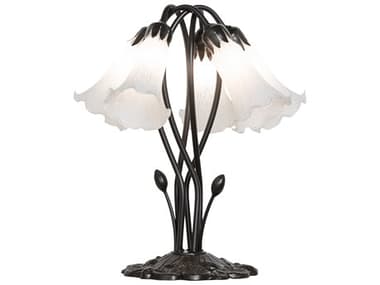 Meyda Pond Lily Mahogany Bronze Table Lamp MY262220