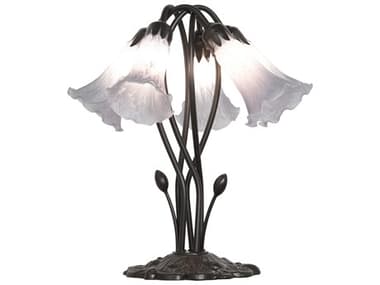 Meyda Pond Lily Mahogany Bronze Table Lamp MY262225