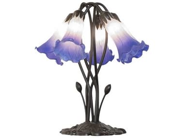 Meyda Pond Lily Mahogany Bronze Table Lamp MY262235