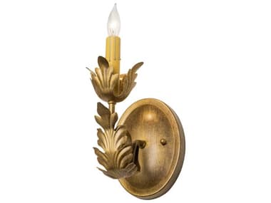 Meyda Esther 10" Tall 1-Light Light Brushed Gold Wall Sconce MY262889