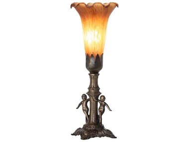 Meyda Pond Lily Antique Brass Table Lamp MY262933