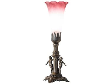 Meyda Pond Lily Antique Brass Table Lamp MY262934