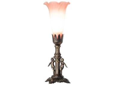 Meyda Pond Lily Antique Brass Table Lamp MY262941