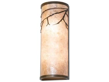 Meyda Branches 16" Tall 2-Light Antique Copper Glass Wall Sconce MY264432