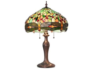 Meyda Tiffany Hanginghead Dragonfly Mahogany Bronze Table Lamp MY266010