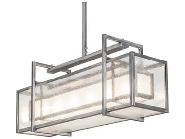 Meyda Nelson 42" 6-Light Matte Clear Island Pendant MY266567