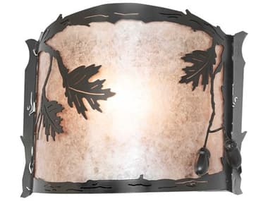 Meyda Oak Leaf & Acorn 10" Tall 1-Light Timeless Bronze Wall Sconce MY266819