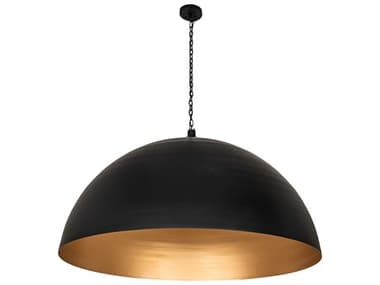 Meyda Gravity 1-Light Solar Black / Gold Metallic Pendant MY268122