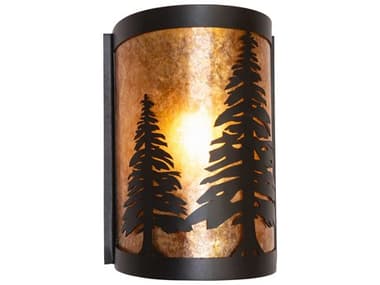 Meyda Tall Pines 1-Light Textured Black Wall Sconce MY270073