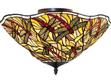 Meyda Swirling Dragonfly 3-Light Flush Mount MY270481